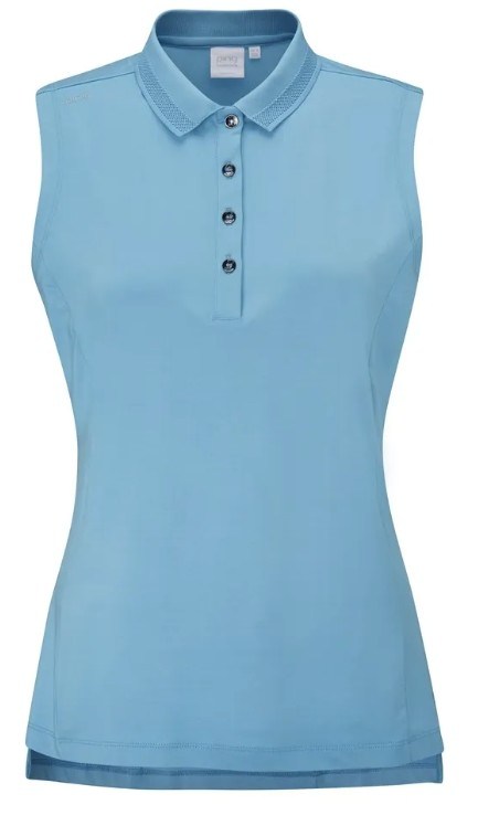 Ping Solene sleeveless dámské polo bez rukávů, laguna