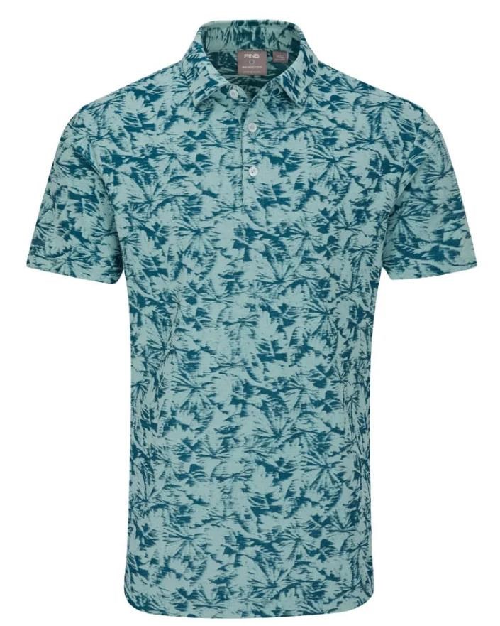 PING Diego pánské polo, misty green multi
