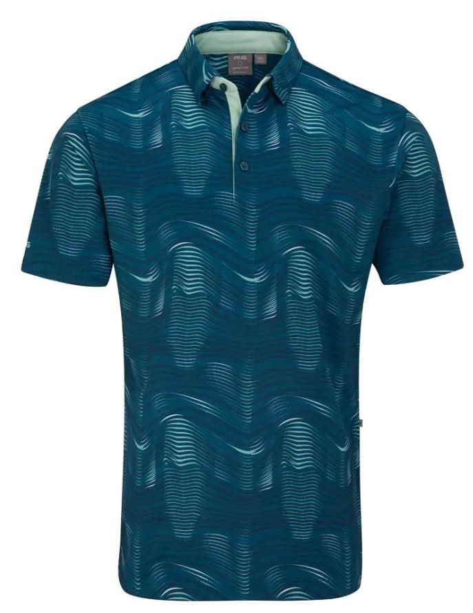 Ping Optic Groove pánské polo, forest multi