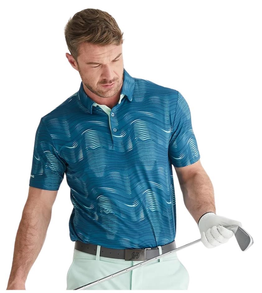 Ping Optic Groove pánské polo, forest multi