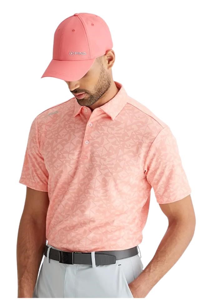 PING Geo Camo pánské polo, desert flower