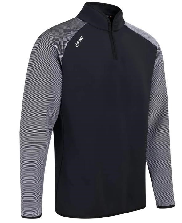 Ping Strio Performance Midlayer pánská mikina, černo/bílá