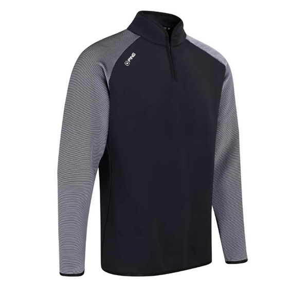 Ping Strio Performance Midlayer pánská mikina, černo/bílá