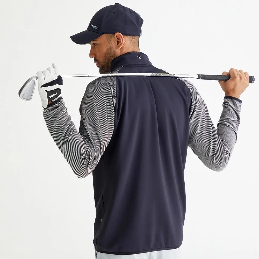 Ping Strio Performance Midlayer pánská mikina, černo/bílá