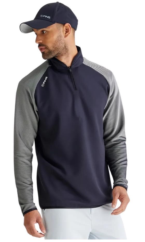 Ping Strio Performance Midlayer pánská mikina, černo/bílá