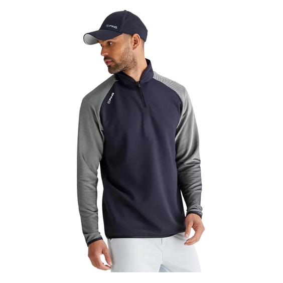 Ping Strio Performance Midlayer pánská mikina, černo/bílá