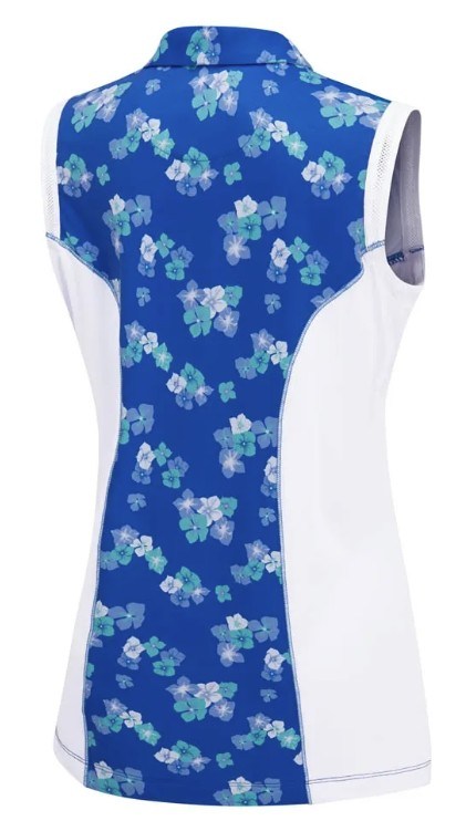 Ping Colleen dámské polo bez rukávů, vibrant bloom/bílé