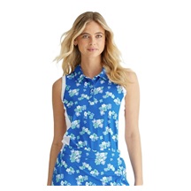 Ping Colleen dámské polo bez rukávů, vibrant bloom/bílé