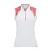 Ping Nala Colour Block Sleeveless dámské polo bez rukávů,bílo/meruňkové