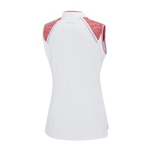 Ping Nala Colour Block Sleeveless dámské polo bez rukávů,bílo/meruňkové