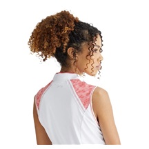 Ping Nala Colour Block Sleeveless dámské polo bez rukávů,bílo/meruňkové