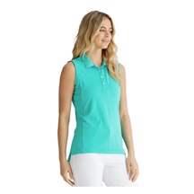 Ping Solene sleeveless dámské polo bez rukávů, tyrkysové