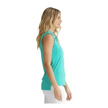 Ping Solene sleeveless dámské polo bez rukávů, tyrkysové