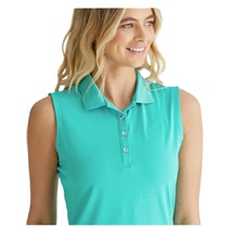 Ping Solene sleeveless dámské polo bez rukávů, tyrkysové