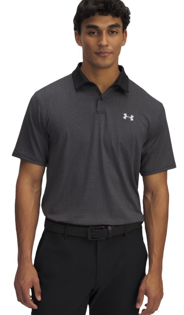 Under Armour T2G Printed pánské polo, černo/šedé