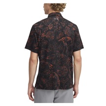 Under Armour Playoff 3.0 Printed pánské polo, black/fire/castlerock