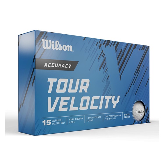 Wilson Tour Velocity Accuracy golfové míčky, 15ks