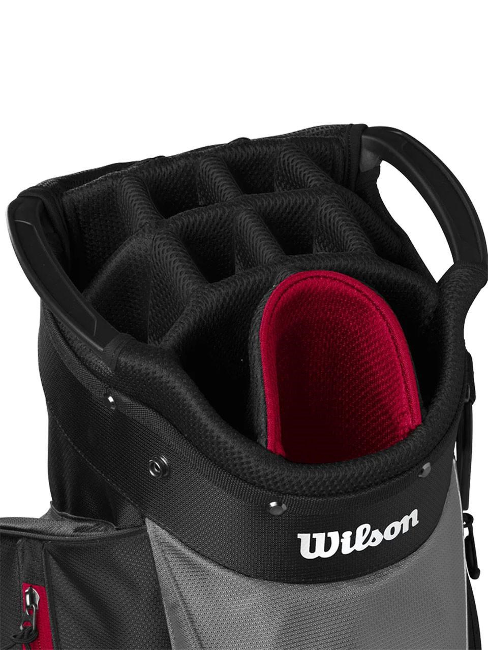Wilson Feather cart bag, černo/šedo/červený