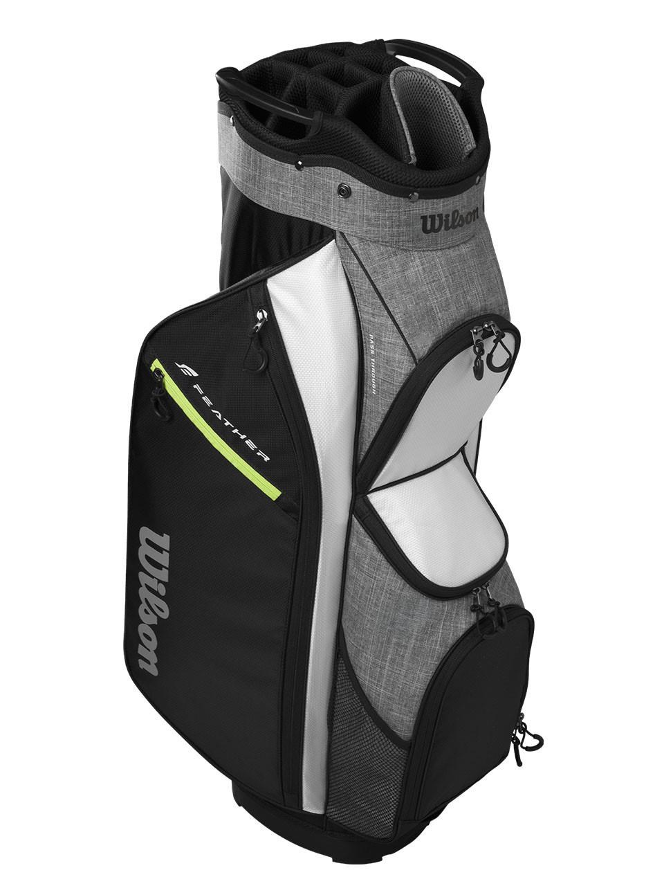 Wilson Feather cart bag, černo/šedo/bílý