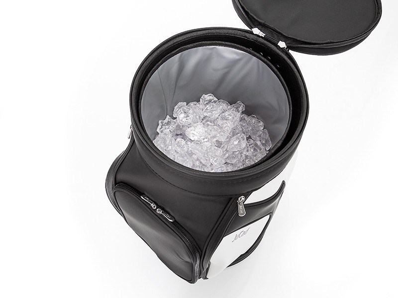 Jucad stool with cooler stolička s chladicím boxem na nápoje, černá
