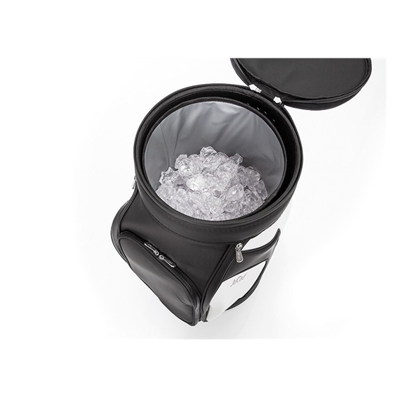 Jucad stool with cooler stolička s chladicím boxem na nápoje, černá