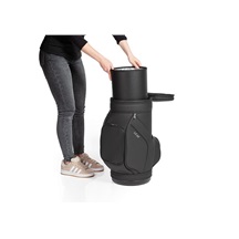 Jucad stool with cooler stolička s chladicím boxem na nápoje, černá
