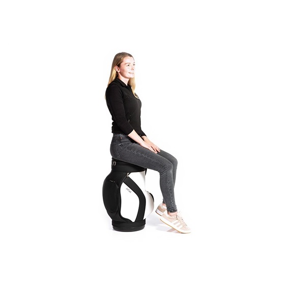 Jucad stool with cooler stolička s chladicím boxem na nápoje, černá