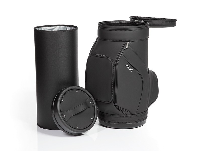 Jucad stool with cooler stolička s chladicím boxem na nápoje, černo/bílá