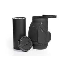 Jucad stool with cooler stolička s chladicím boxem na nápoje, černo/bílá