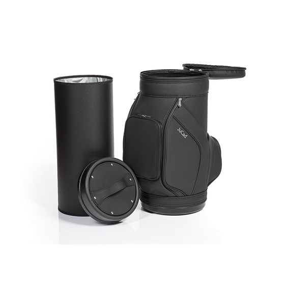 Jucad stool with cooler stolička s chladicím boxem na nápoje, černo/bílá
