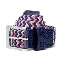 FootJoy Braided pánský opasek, dark denim/pink lemonade/skyway