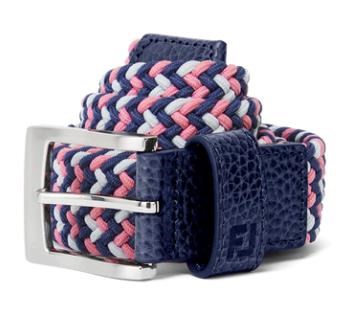 FootJoy Braided opasek, dark denim/pink lemonade/skyway