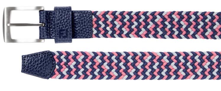 FootJoy Braided opasek, dark denim/pink lemonade/skyway