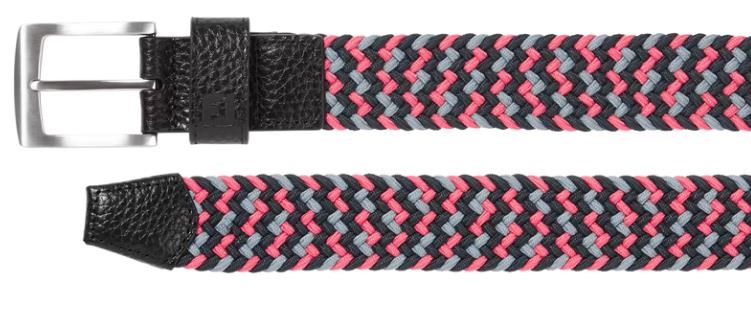 FootJoy Braided opasek, black/flint/hibiscus
