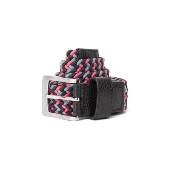 FootJoy Braided opasek, black/flint/hibiscus
