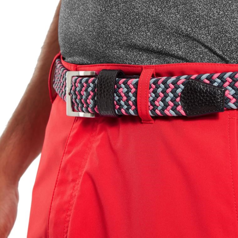 FootJoy Braided opasek, black/flint/hibiscus