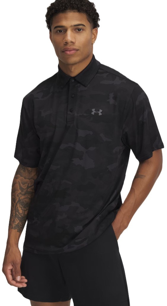 Under Armour Playoff 3.0 Printed pánské polo, černé