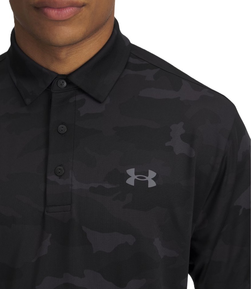 Under Armour Playoff 3.0 Printed pánské polo, černé