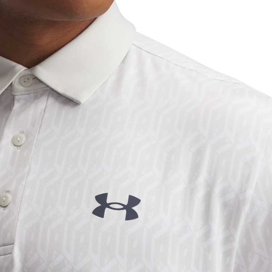 Under Armour Playoff 3.0 Printed pánské polo, bílé
