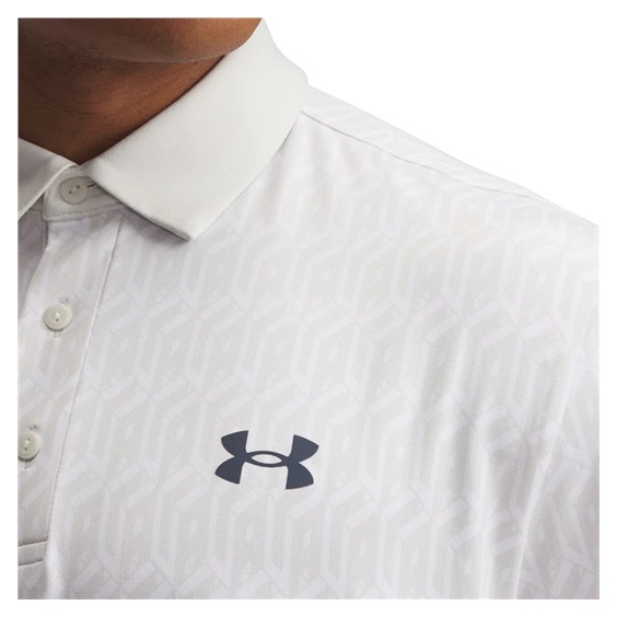Under Armour Playoff 3.0 Printed pánské polo, bílé