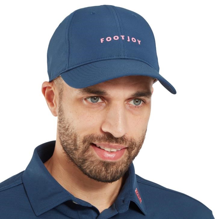 FootJoy Fashion Cap pánská golfová kšiltovka, dark denim/pink lemonade