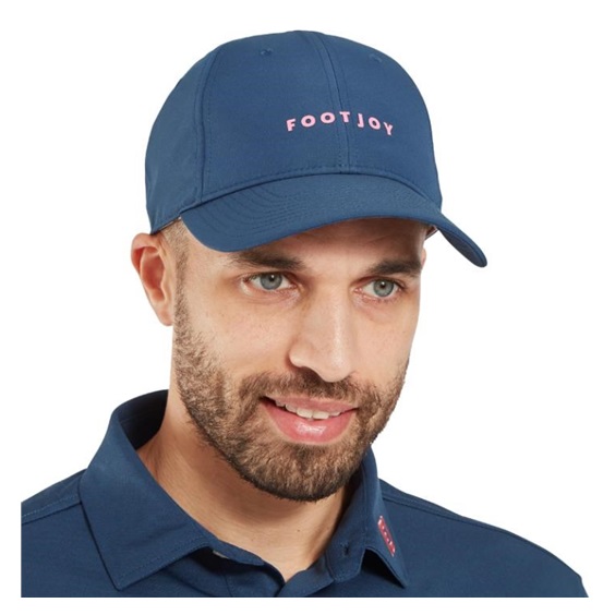 FootJoy Fashion Cap pánská golfová kšiltovka, dark denim/pink lemonade