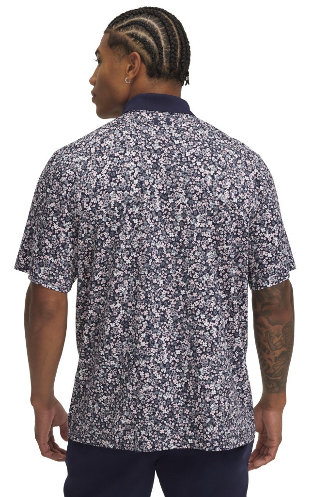 Under Armour Matchplay Printed pánské polo, modré/květinový potisk