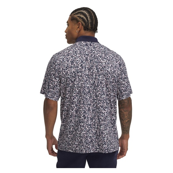 Under Armour Matchplay Printed pánské polo, modré/květinový potisk