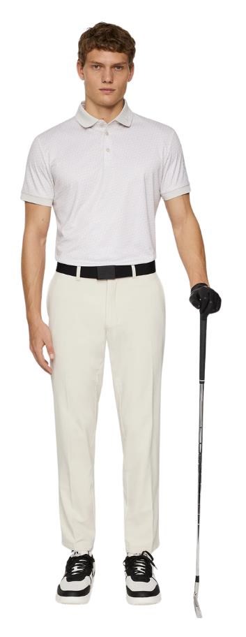 J.Lindeberg Tour Tech Print pánské polo, shadow bridge moonbeam