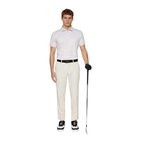 J.Lindeberg Tour Tech Print pánské polo, shadow bridge moonbeam