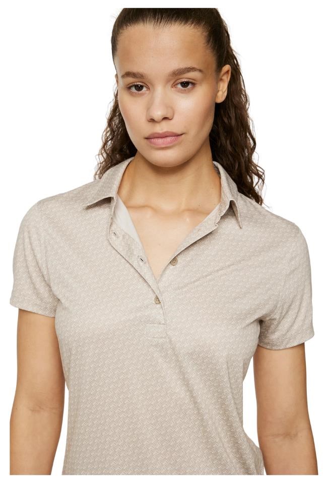 J.Lindeberg Caitlyn dámské polo, shadow bridge khaki