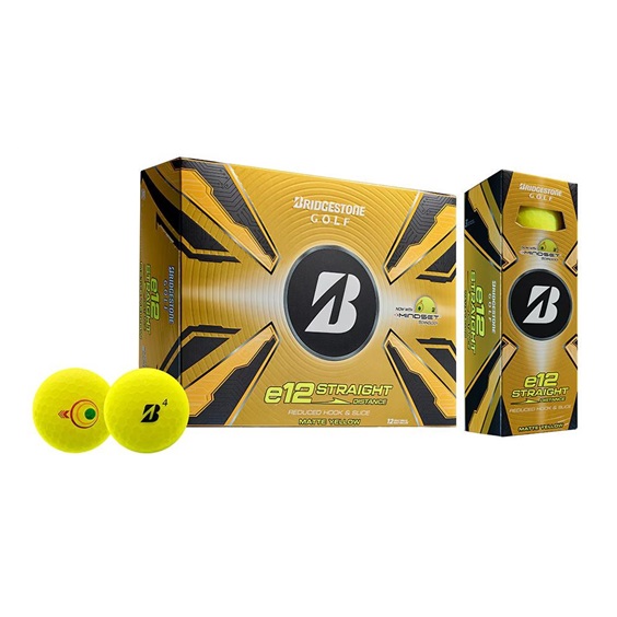 Bridgestone e12 Straight MindSet golfové míčky, žluté