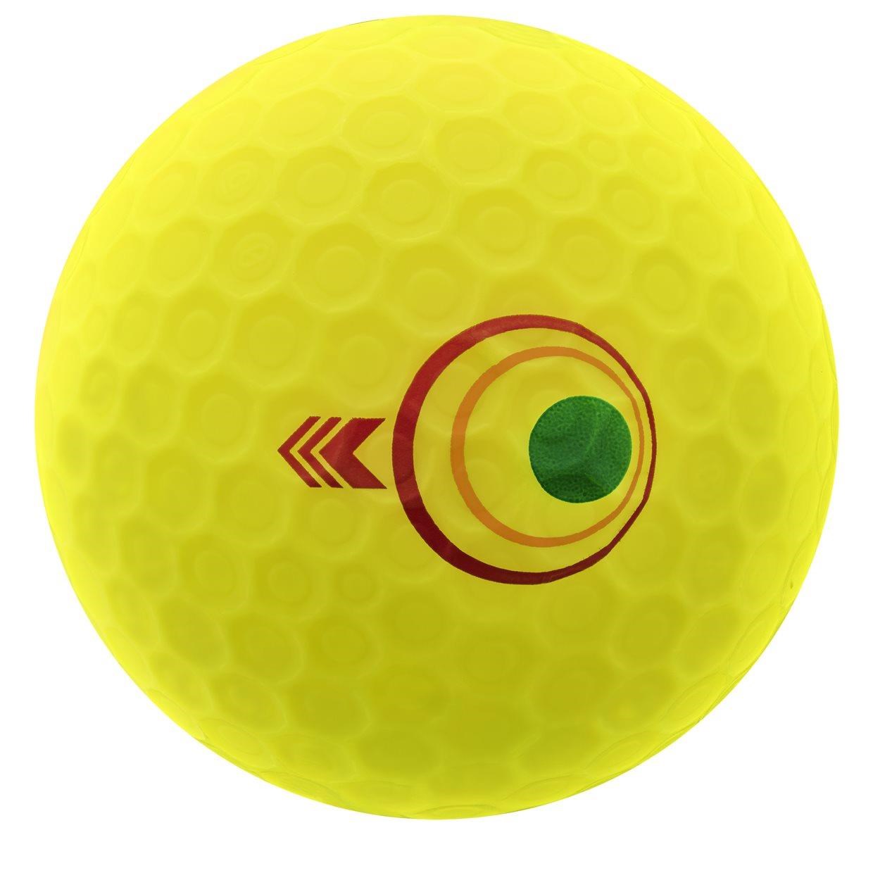 Bridgestone e12 Straight MindSet golfové míčky, žluté