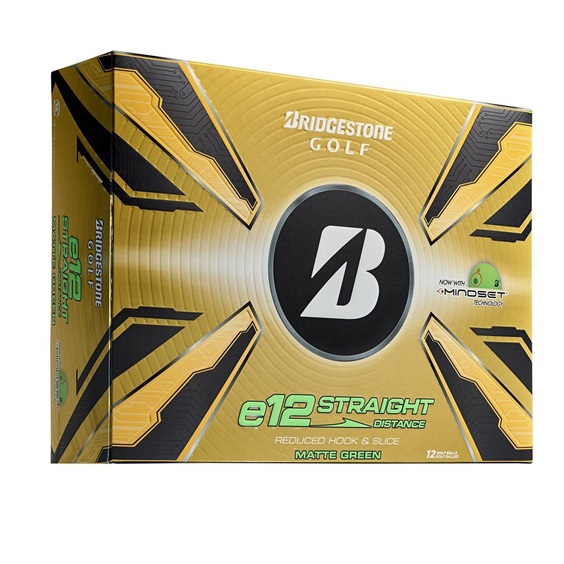 Bridgestone e12 Straight MindSet golfové míčky, zelené
